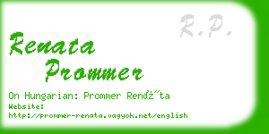 renata prommer business card